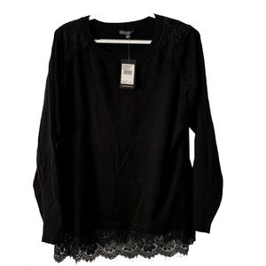 NWT Black Adrianna Pappell Sweater Top